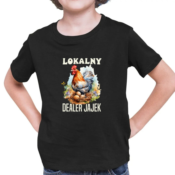 Lokalny dealer jajek - dziecięca koszulka z nadrukiem Lokalny dealer jajek - dziecięca koszulka z nadrukiem