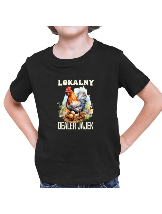 Lokalny dealer jajek - dziecięca koszulka z nadrukiem