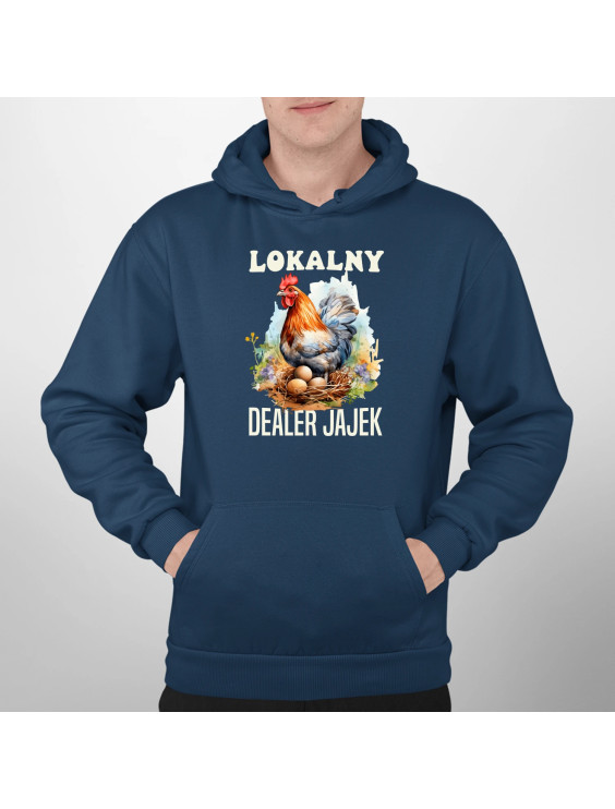 Lokalny dealer jajek - męska bluza z nadrukiem