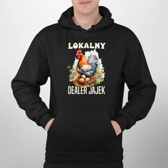 Lokalny dealer jajek - męska bluza z nadrukiem