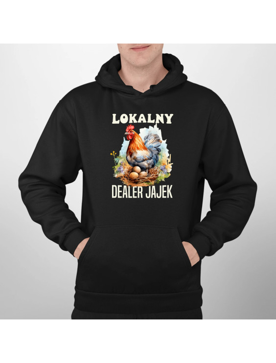 Lokalny dealer jajek - męska bluza z nadrukiem