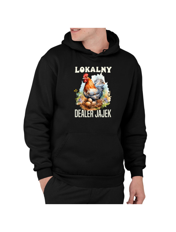 Lokalny dealer jajek - męska bluza z nadrukiem