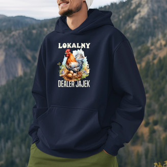 Lokalny dealer jajek - męska bluza z nadrukiem