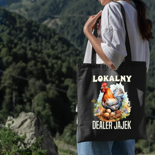 Lokalny dealer jajek - torba z nadrukiem