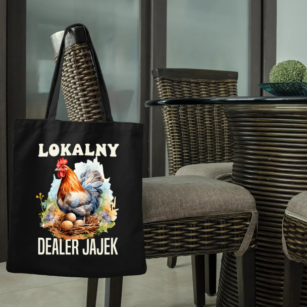 Lokalny dealer jajek - torba z nadrukiem