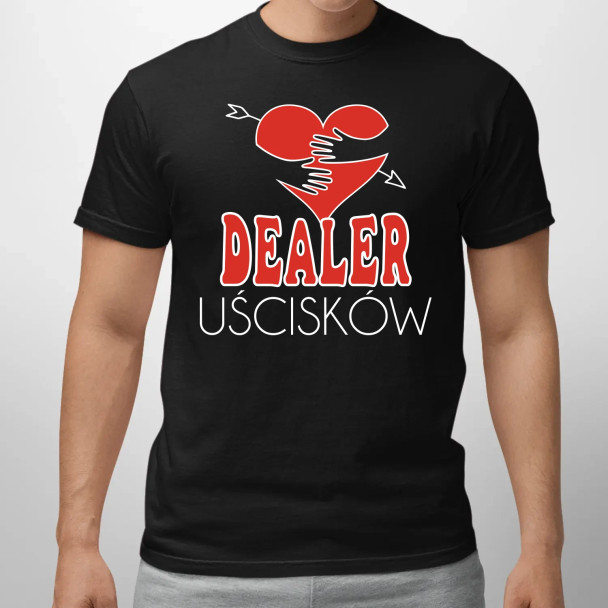 Dealer Uścisków  - męska koszulka z nadrukiem