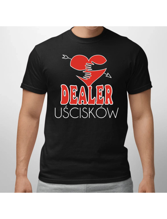 Dealer Uścisków  - męska koszulka z nadrukiem