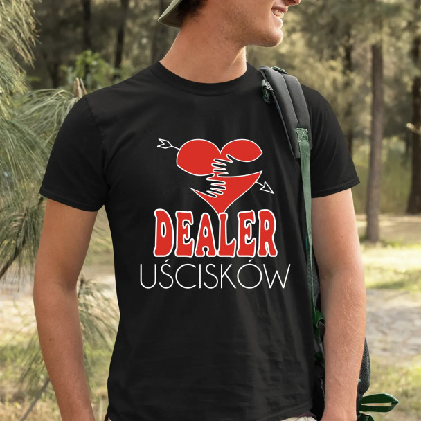 Dealer Uścisków  - męska koszulka z nadrukiem