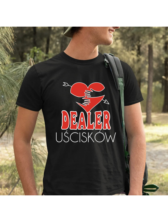 Dealer Uścisków  - męska koszulka z nadrukiem