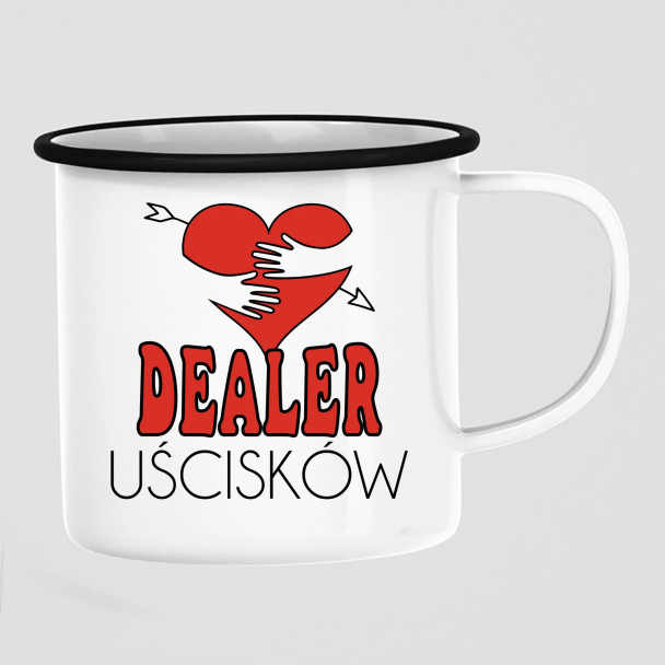Dealer Uścisków - kubek emaliowany z nadrukiem