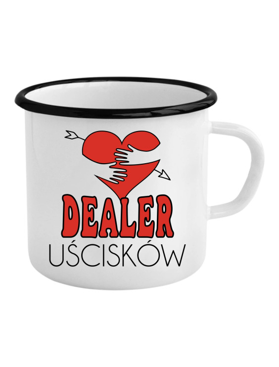 Dealer Uścisków - kubek emaliowany z nadrukiem
