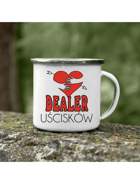 Dealer Uścisków - kubek emaliowany z nadrukiem