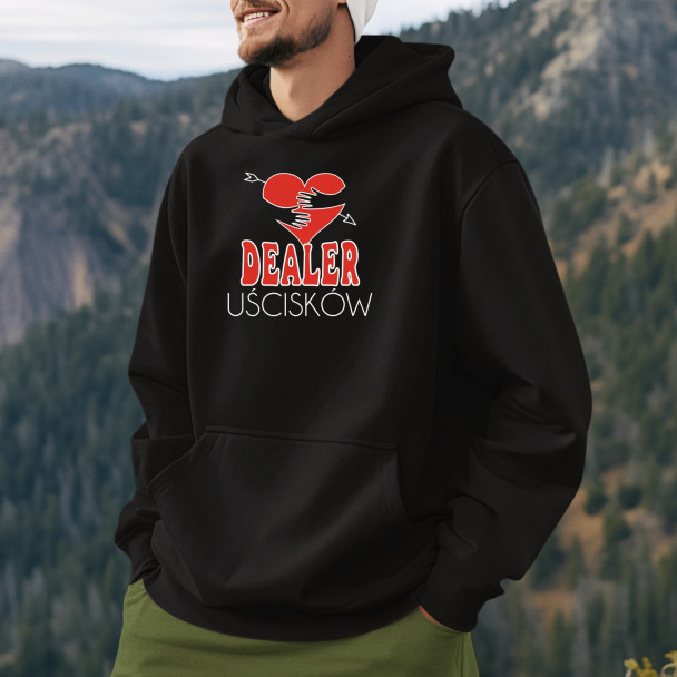 Dealer Uścisków - męska bluza z nadrukiem