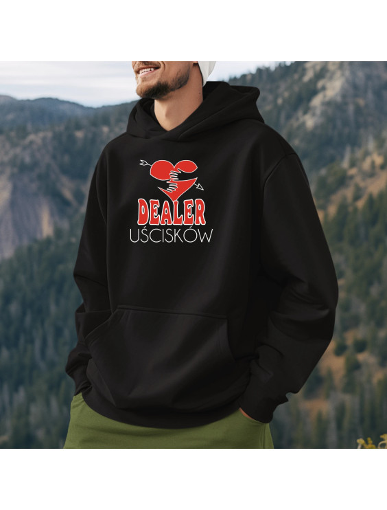 Dealer Uścisków - męska bluza z nadrukiem