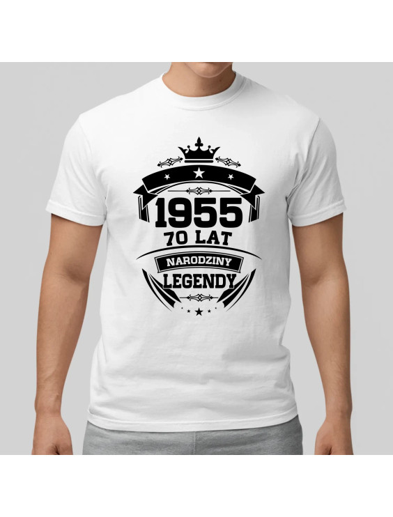 1955 Narodziny legendy 70 lat  - męska koszulka z nadrukiem