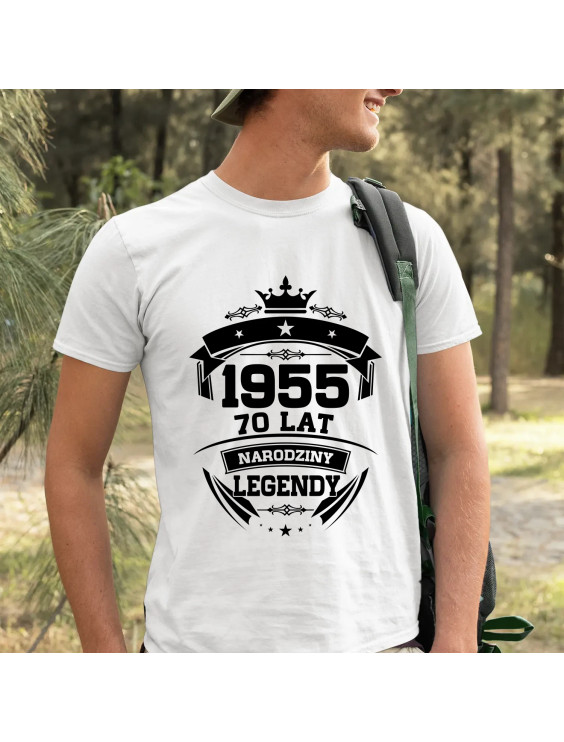 1955 Narodziny legendy 70 lat  - męska koszulka z nadrukiem
