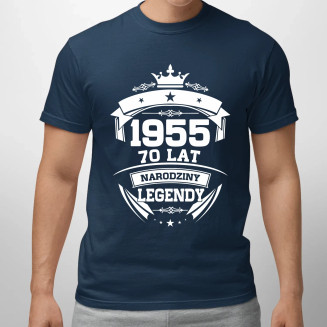 1955 Narodziny legendy 70 lat  - męska koszulka z nadrukiem