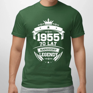 1955 Narodziny legendy 70 lat  - męska koszulka z nadrukiem