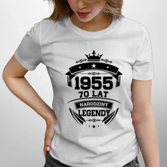 1955 Narodziny legendy 70 lat - damska koszulka z nadrukiem