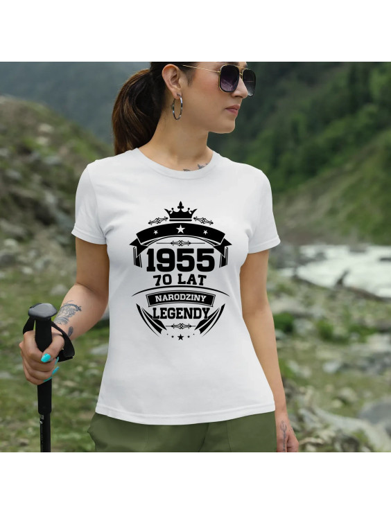1955 Narodziny legendy 70 lat - damska koszulka z nadrukiem