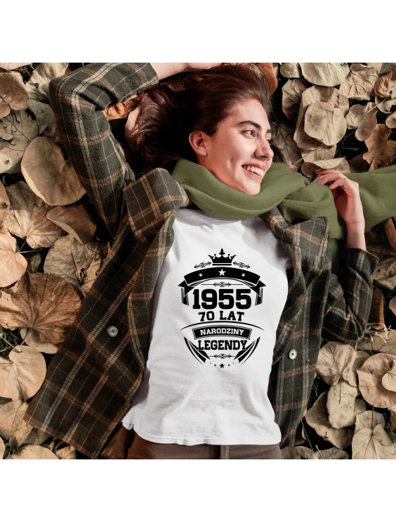 1955 Narodziny legendy 70 lat - damska koszulka z nadrukiem
