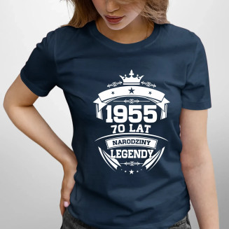 1955 Narodziny legendy 70 lat - damska koszulka z nadrukiem