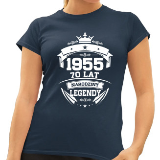 1955 Narodziny legendy 70 lat - damska koszulka z nadrukiem