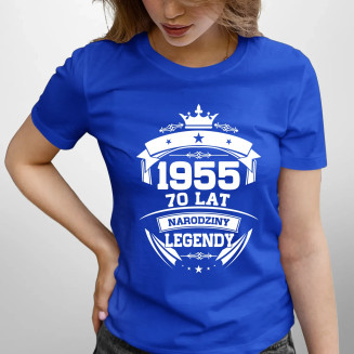 1955 Narodziny legendy 70 lat - damska koszulka z nadrukiem