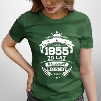 1955 Narodziny legendy 70 lat - damska koszulka z nadrukiem