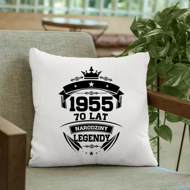 1955 Narodziny legendy 70 lat - poduszka z nadrukiem