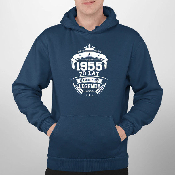 1955 Narodziny legendy 70 lat - męska bluza z nadrukiem