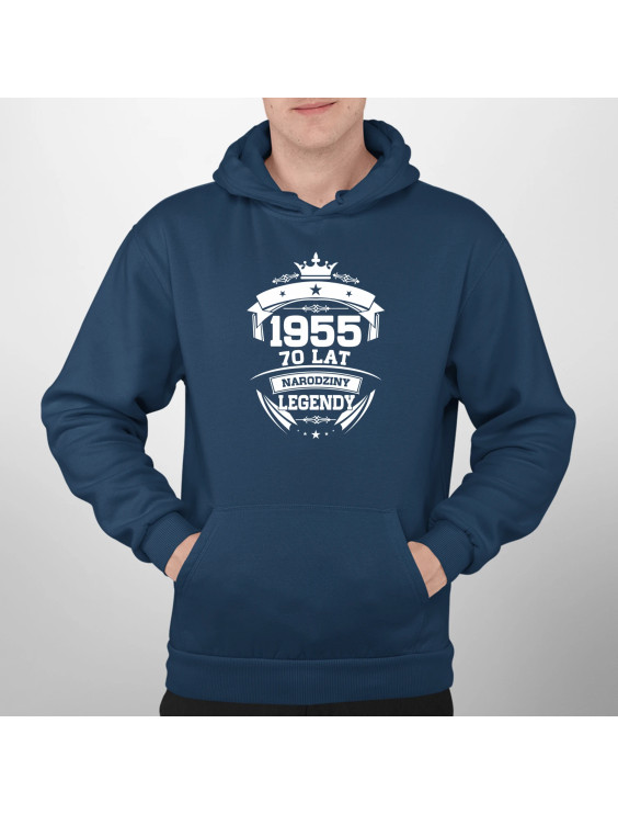1955 Narodziny legendy 70 lat - męska bluza z nadrukiem