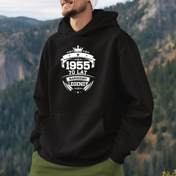 1955 Narodziny legendy 70 lat - męska bluza z nadrukiem