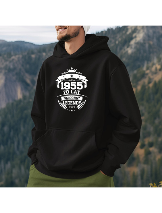 1955 Narodziny legendy 70 lat - męska bluza z nadrukiem