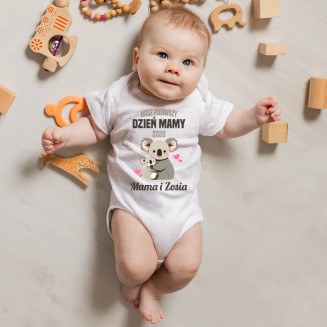 Nasz pierwszy dzień mamy v2 - body dziecięce z nadrukiem - produkt personalizowany