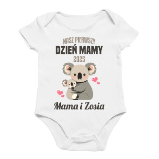 Nasz pierwszy dzień mamy v2 - body dziecięce z nadrukiem - produkt personalizowany