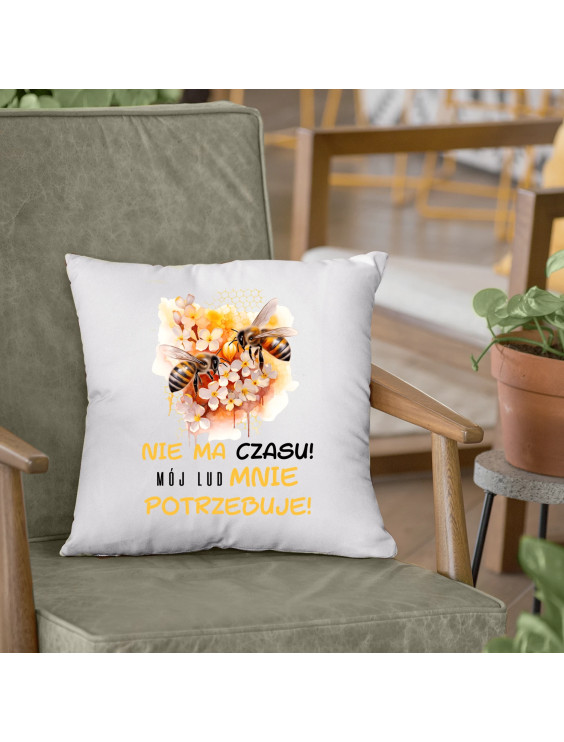 nie ma czasu! mój lud mnie potrzebuje! - poduszka z nadrukiem