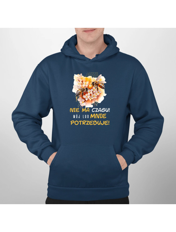 nie ma czasu! mój lud mnie potrzebuje! - męska bluza z nadrukiem