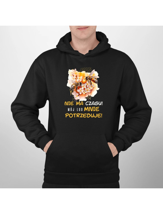 nie ma czasu! mój lud mnie potrzebuje! - męska bluza z nadrukiem