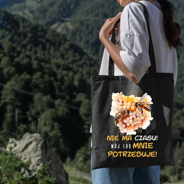 nie ma czasu! mój lud mnie potrzebuje! - torba z nadrukiem