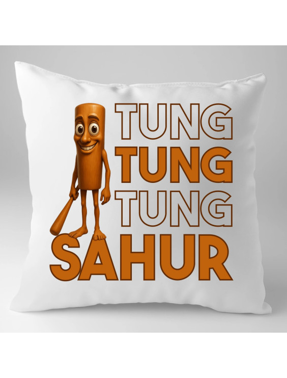 Tung tung tung sahur - włoski brainrot - poduszka z nadrukiem