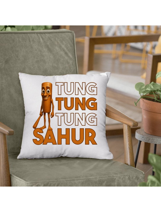 Tung tung tung sahur - włoski brainrot - poduszka z nadrukiem