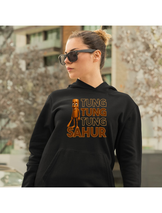 Tung tung tung sahur - włoski brainrot - damska bluza z nadrukiem