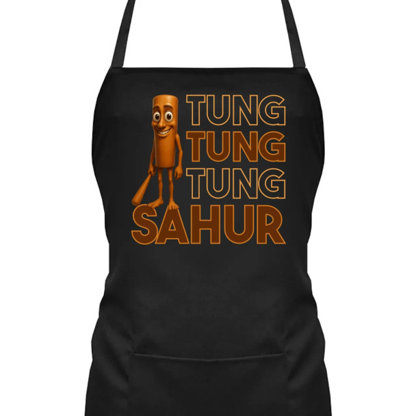 Tung tung tung sahur - włoski brainrot - fartuch z nadrukiem