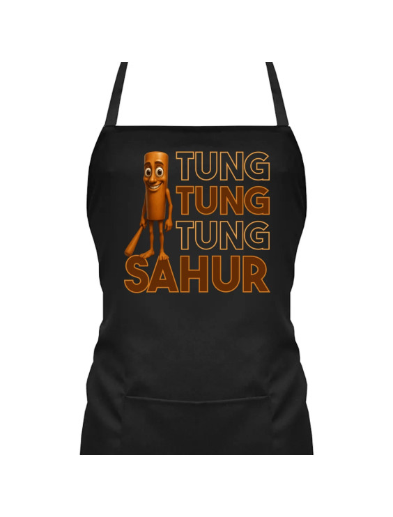 Tung tung tung sahur - włoski brainrot - fartuch z nadrukiem