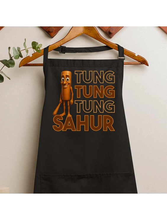 Tung tung tung sahur - włoski brainrot - fartuch z nadrukiem