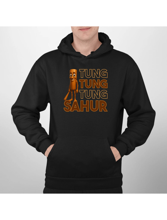 Tung tung tung sahur - włoski brainrot - męska bluza z nadrukiem