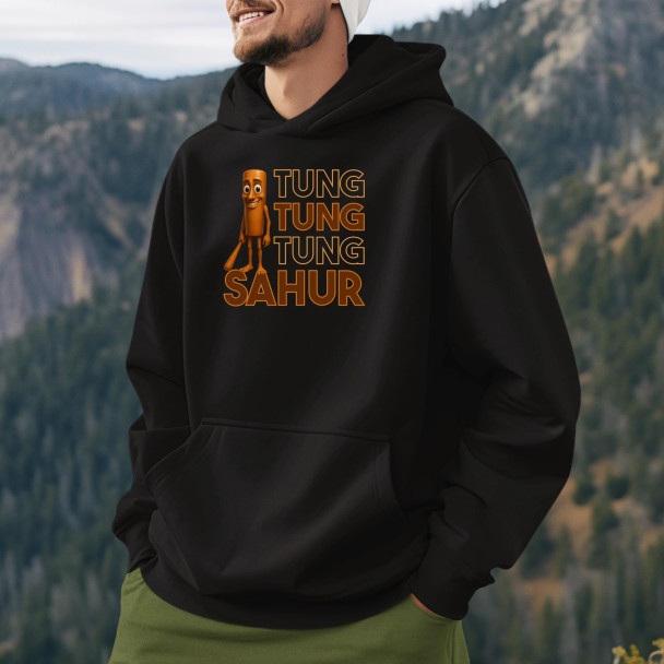 Tung tung tung sahur - włoski brainrot - męska bluza z nadrukiem