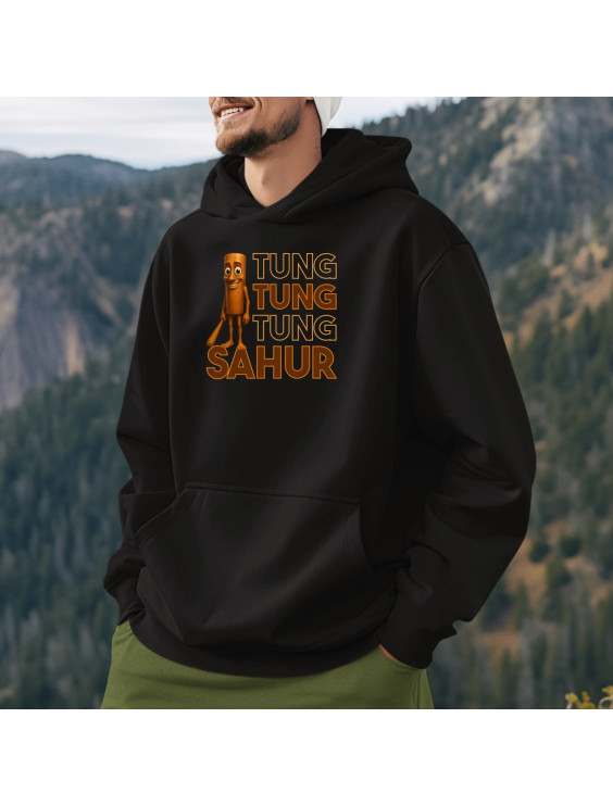 Tung tung tung sahur - włoski brainrot - męska bluza z nadrukiem