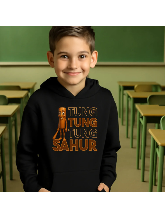 Tung tung tung sahur - włoski brainrot - dziecięca bluza z nadrukiem